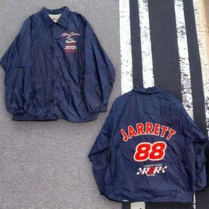 Vintage Dale Jarrett Jacket Robert Yates Racing Button Up Windbreaker Size Large
